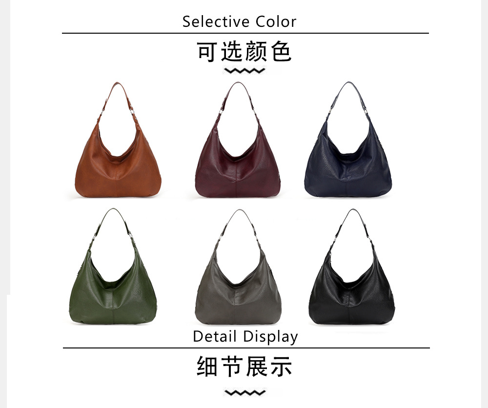 New Waterproof Oil-Wax Leather European and American Retro Work and Commuting Tote Bag, Large Capacity Women's Bag, High-End Shoulder Bag